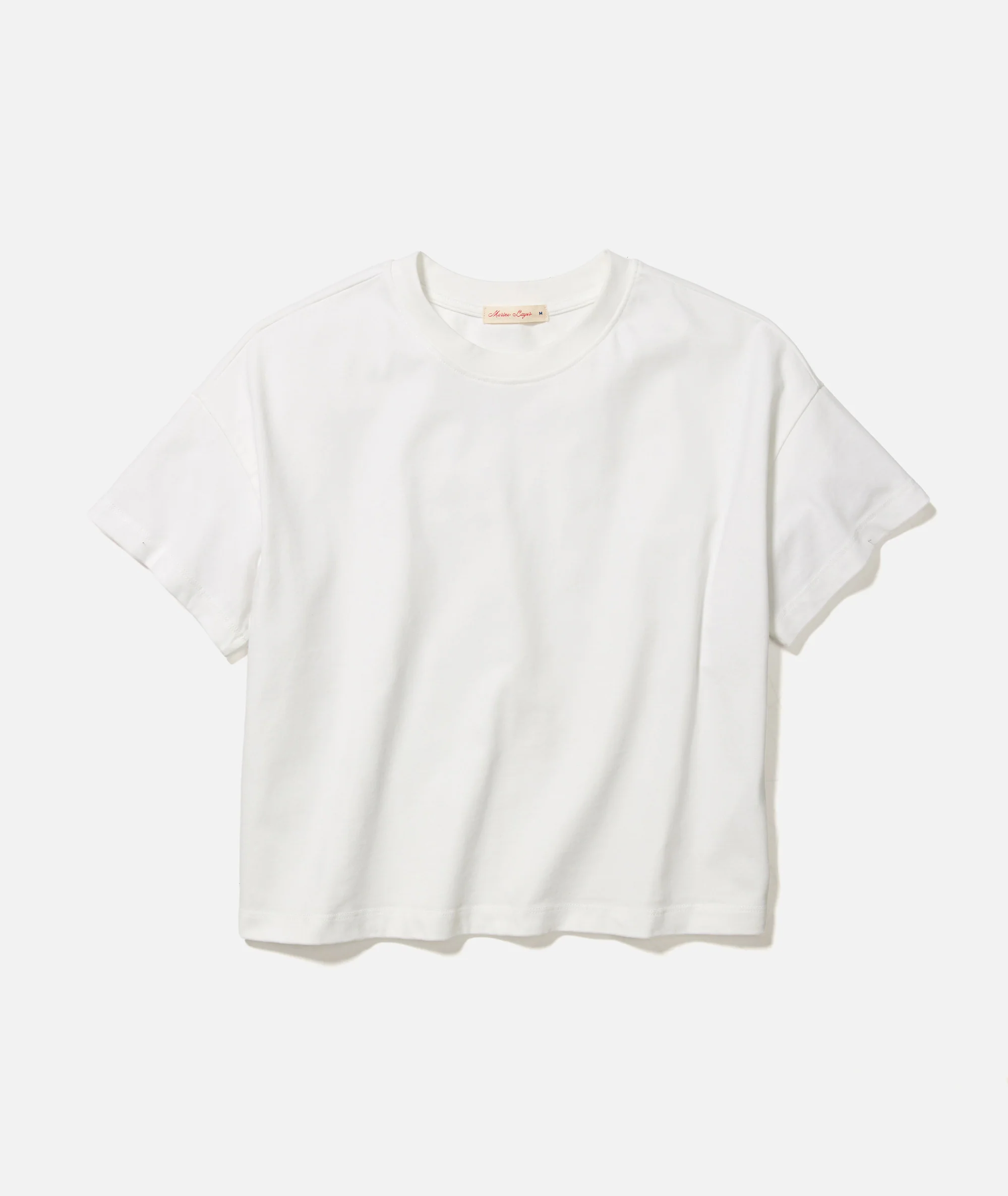 Women's Luxe Jersey Crew Tee in Bright White