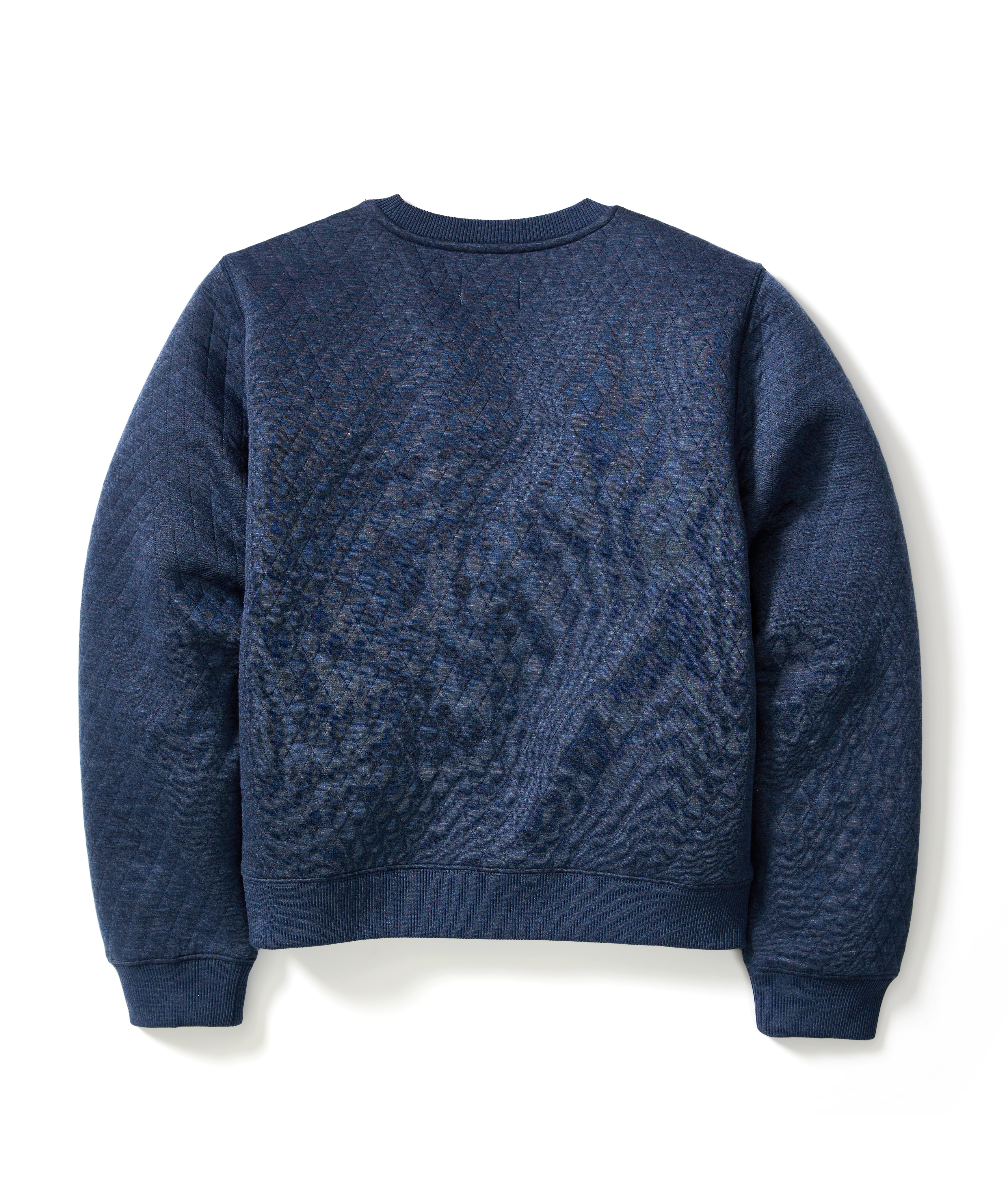 Women's Corbet Quilted Crewneck in Navy - Image 3