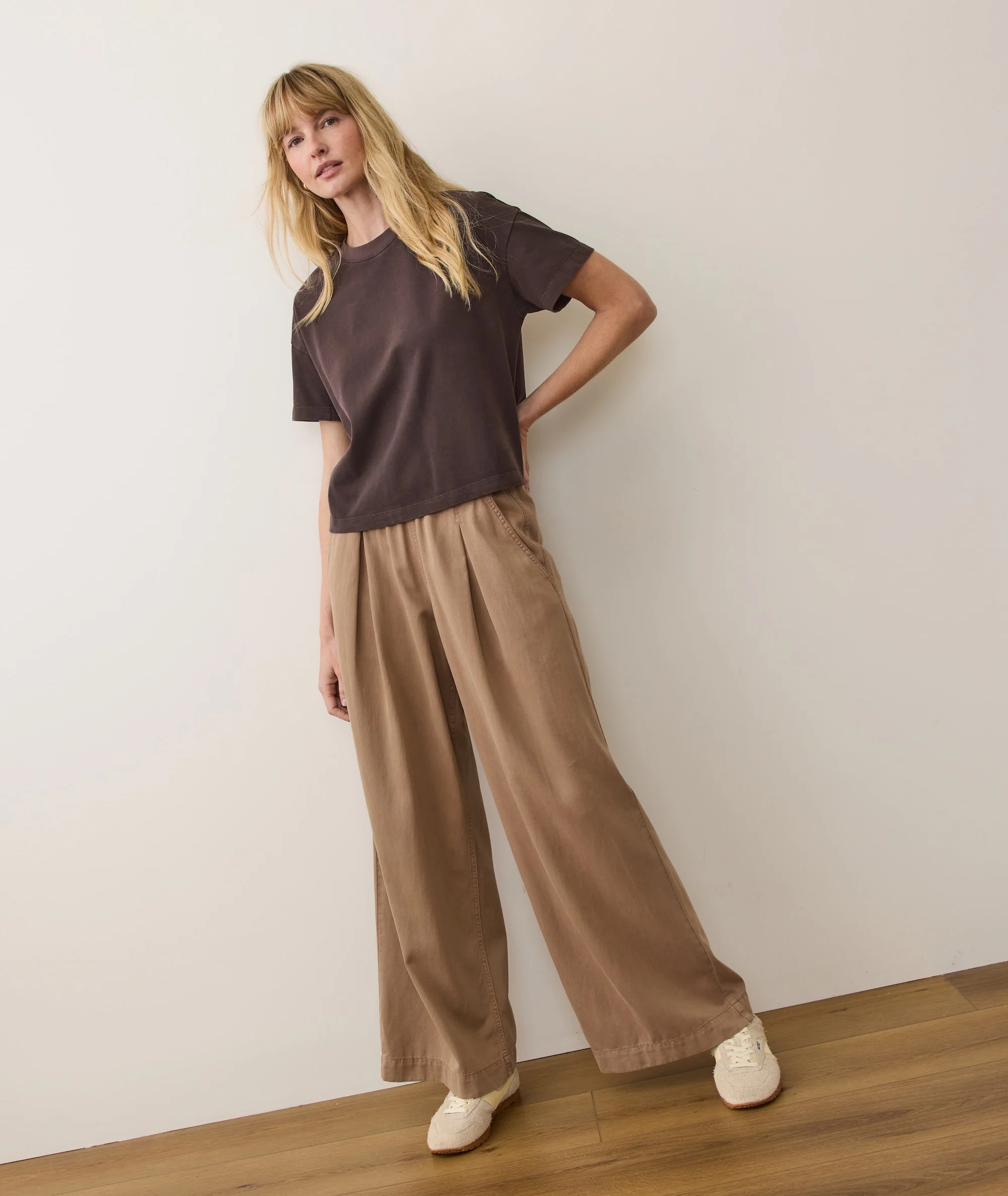 Women's Luxe Jersey Crew Tee in Coffee - Image 5