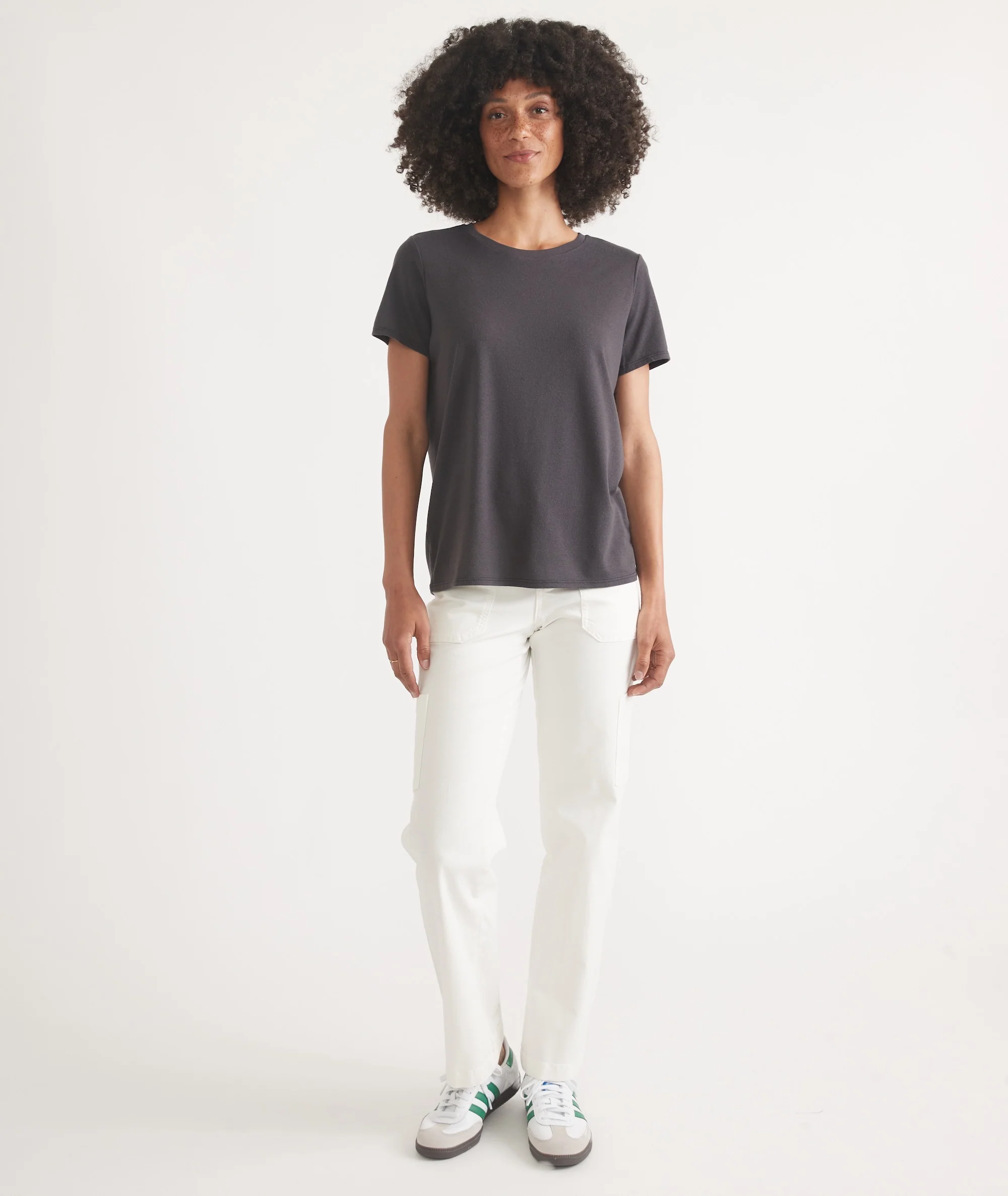 Women's Re-Spun Signature Crew in Faded Black - Image 4