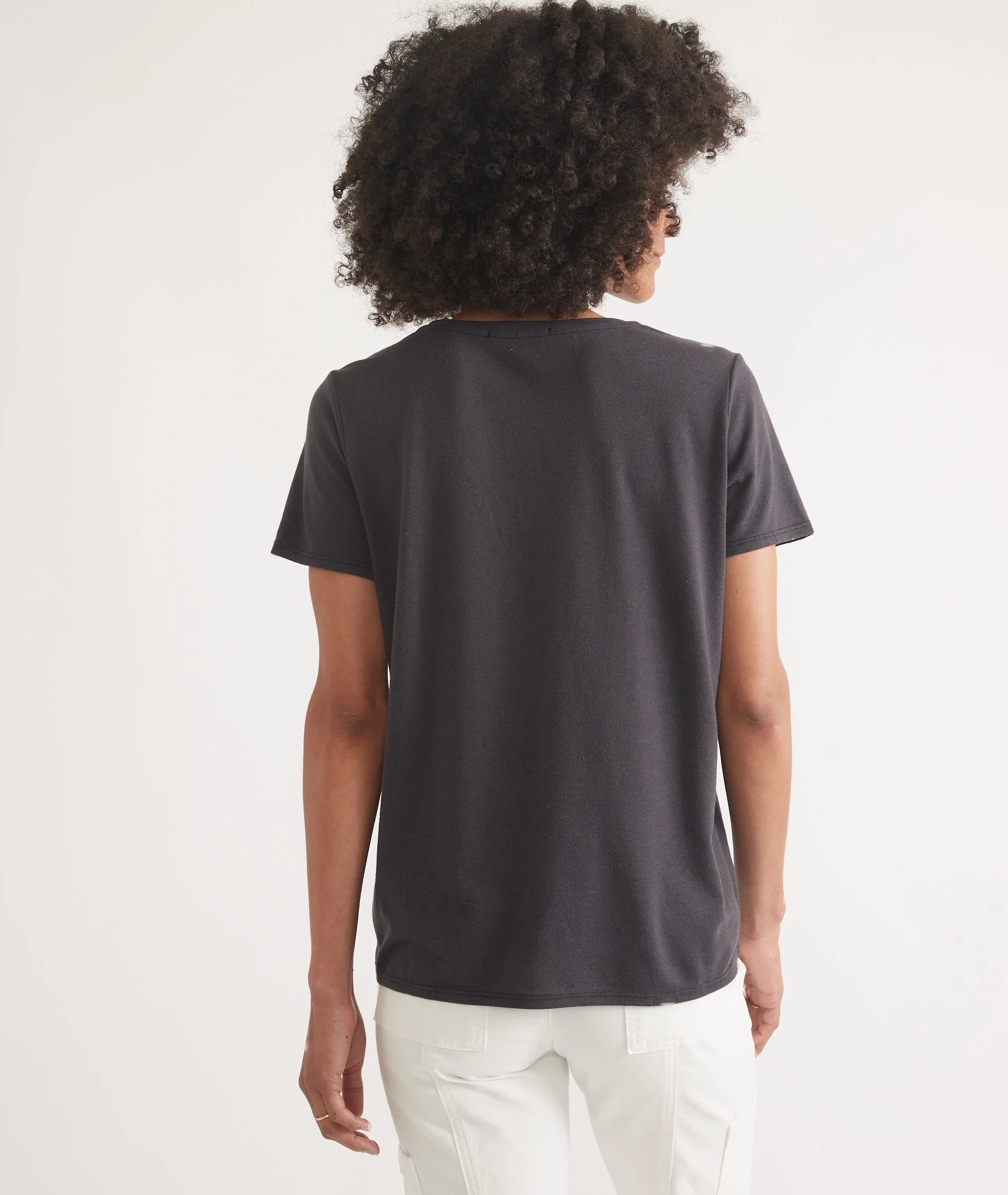 Women's Re-Spun Signature Crew in Faded Black - Image 6