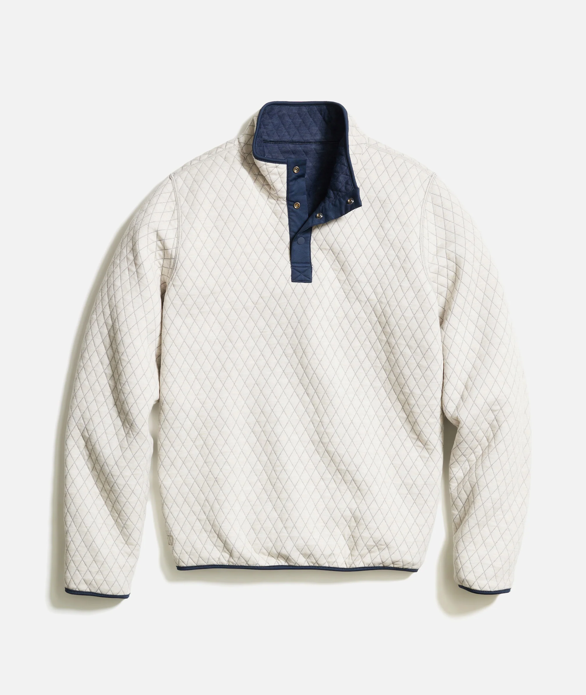 Women's Reversible Corbet Pullover in Navy/Oat - Image 2